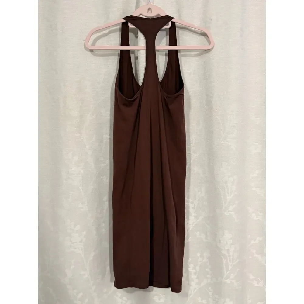 Free People Intimately Signature Seamless Racerback Bodycon Dress Chocolate M/L